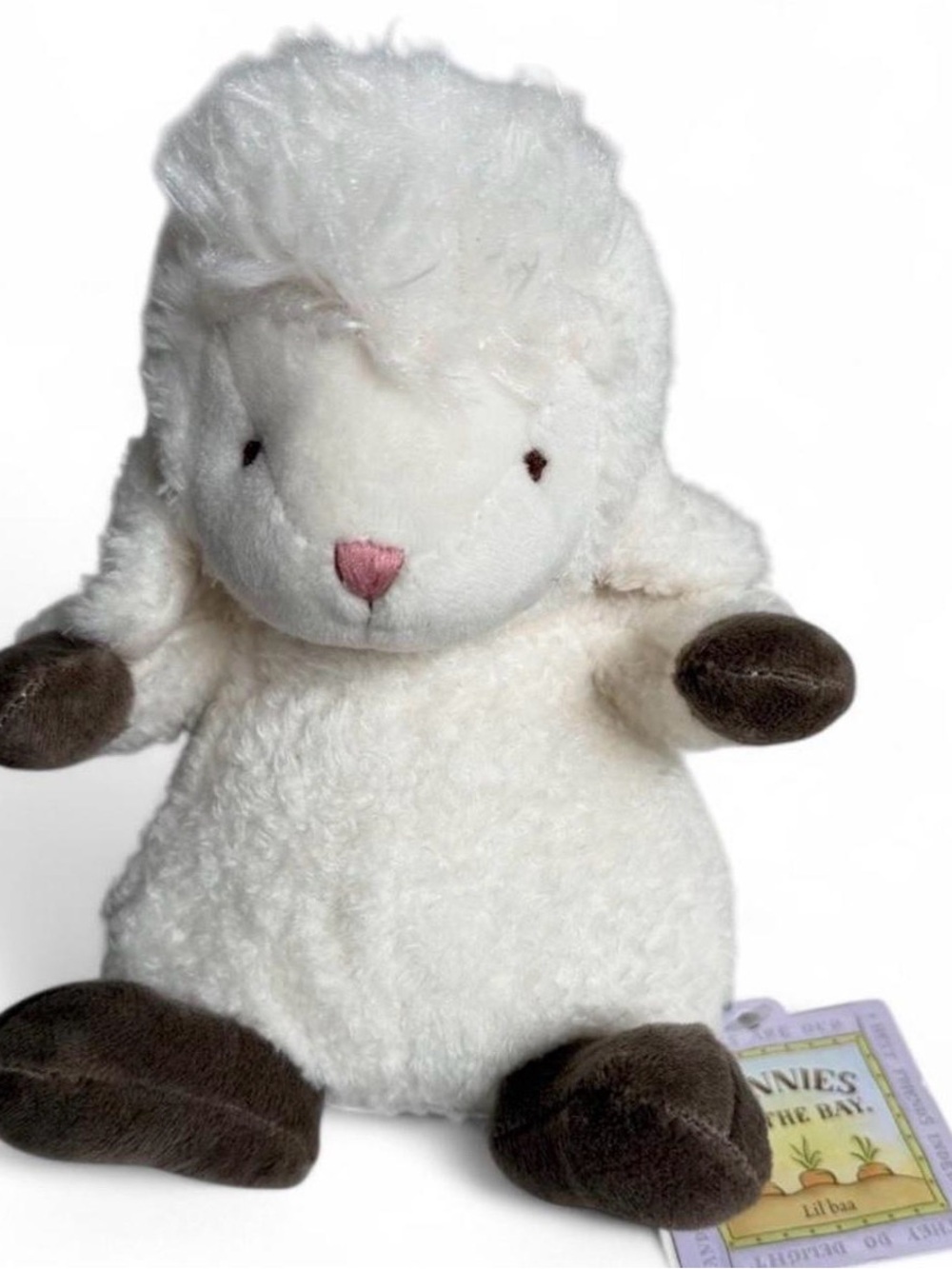 NWT Bunnies By The Bay Wee Kiddo Lamb Plush 7” White Sheep Soft Floppy Toy Lovey